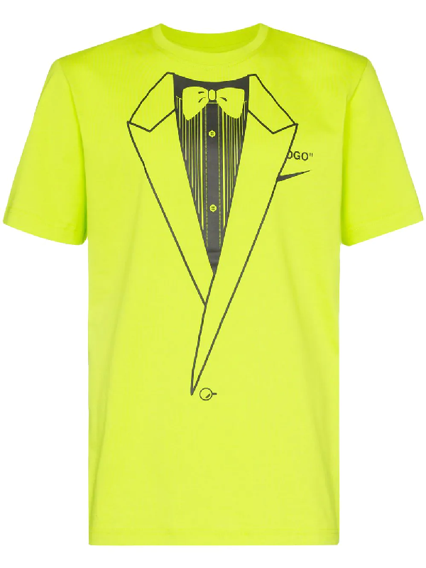 white and yellow nike shirt