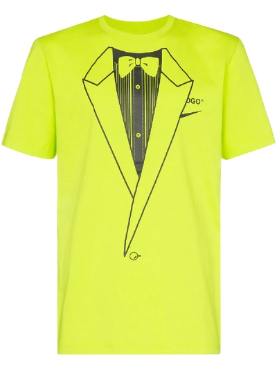 Nike X Off-white Tuxedo Cotton T-shirt - Yellow | ModeSens