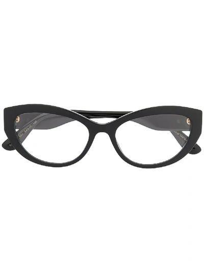 Shop Dolce & Gabbana Cat-eye Glasses In Black