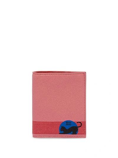 Shop Miu Miu Madras Wallet - Pink