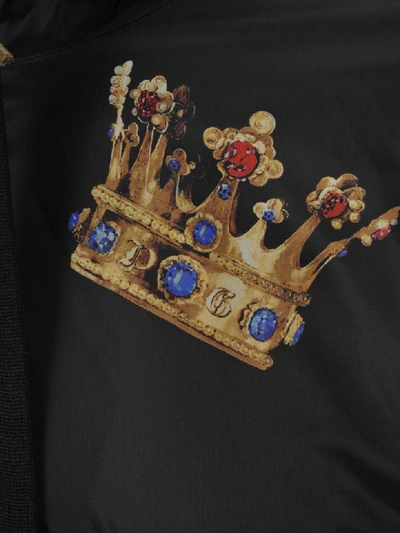 Shop Dolce & Gabbana Crowns Bomber Jacket In Black