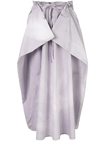 Shop Lemaire Draped Panel Skirt - Purple