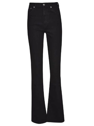 Shop Helmut Lang High Waisted Bootcut Jeans In Black
