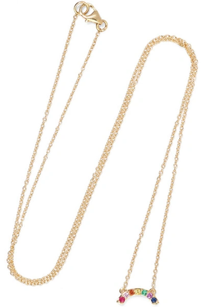 Shop Andrea Fohrman 14-karat Gold Multi-stone Necklace