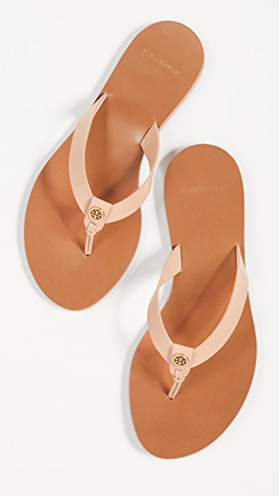 Shop Tory Burch Manon Thong Sandals In Natural Vachetta