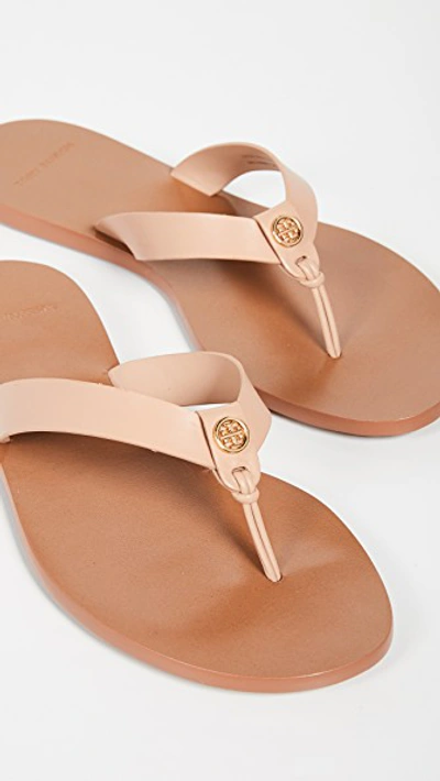 Shop Tory Burch Manon Thong Sandals In Natural Vachetta