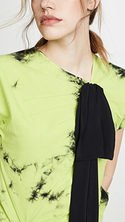 Shop N°21 Acid Dye T-shirt Dress In Black/green