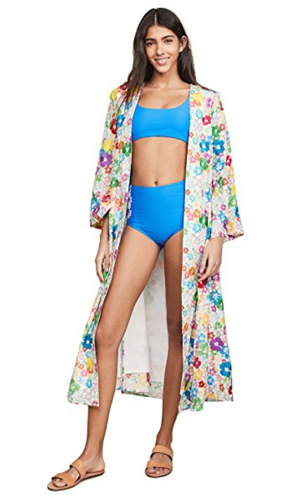 Shop All Things Mochi Louma Robe In Multi Floral