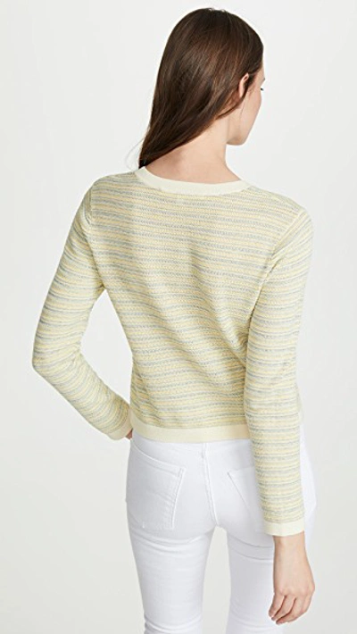 Shop Veronica Beard Boise Sweater In Yellow Multi