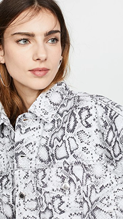 Shop Alexander Wang Printed Game Jacket In Faded Python