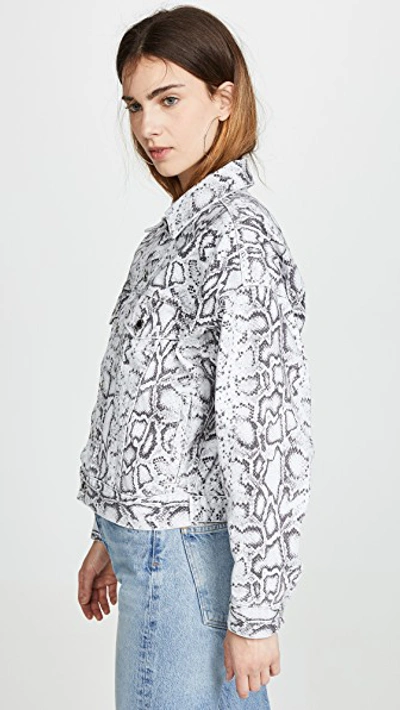 Shop Alexander Wang Printed Game Jacket In Faded Python