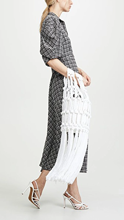 Shop Sonia Rykiel Macrame Bag In White