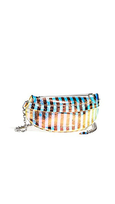 Shop Avec La Troupe Led Stripe Troupe Chain Belt Bag