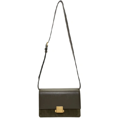 Shop Saint Laurent Green Medium Bellechasse Bag