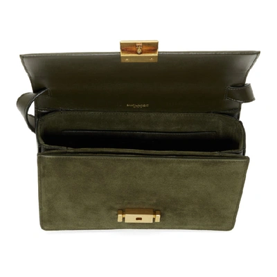 Shop Saint Laurent Green Medium Bellechasse Bag