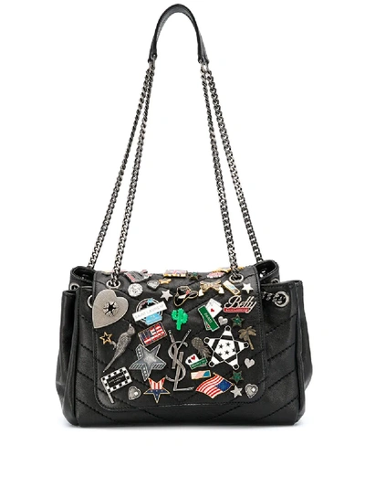 Shop Saint Laurent Nolita Pin Small Shoulder Bag In Black