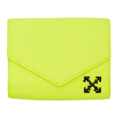 Shop Off-white Yellow Neon Small Wallet In Fluo Yellow