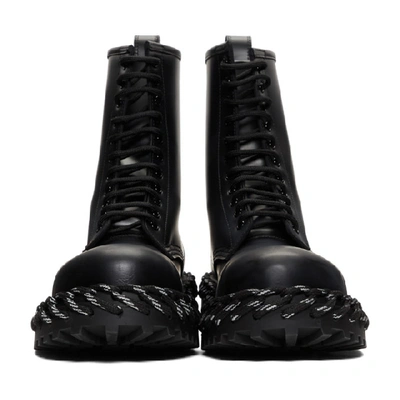 Shop Balenciaga Black Laces Boots In 1000 Black