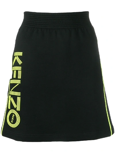 Shop Kenzo Logo Skirt - Black