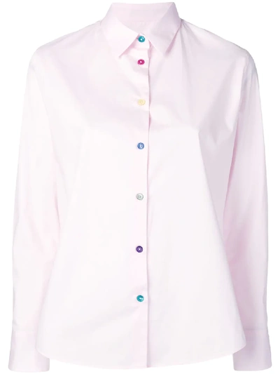 Shop Ps By Paul Smith Ps Paul Smith Plain Button Shirt - Pink