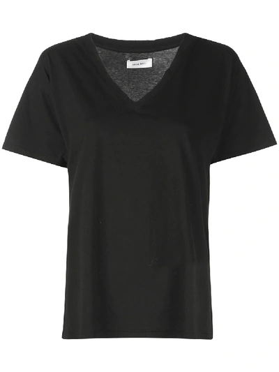 Shop Anine Bing Romeo V-neck T-shirt - Schwarz In Black