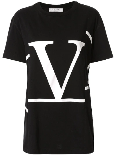 Shop Valentino Go Logo T-shirt - Black