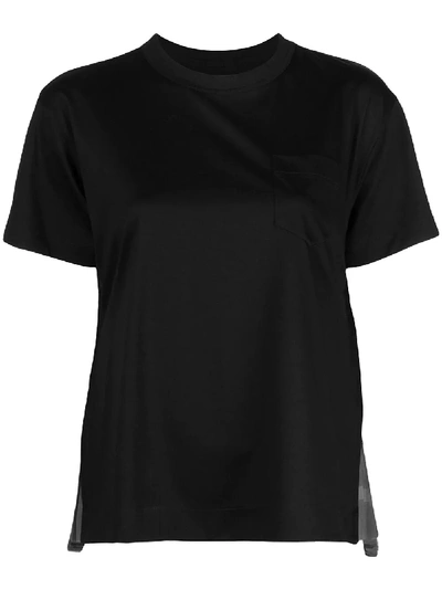 Shop Sacai Plissiertes T-shirt - Schwarz In Black