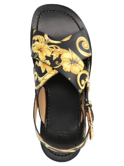 Shop Versace 'barocco' Shoes In Multicolor