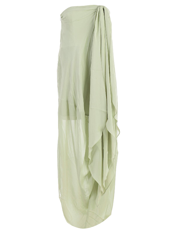Jacquemus Asymmetric Dress In Light Green | ModeSens