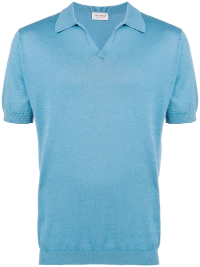 Shop John Smedley Hatfield Polo Shirt - Blue
