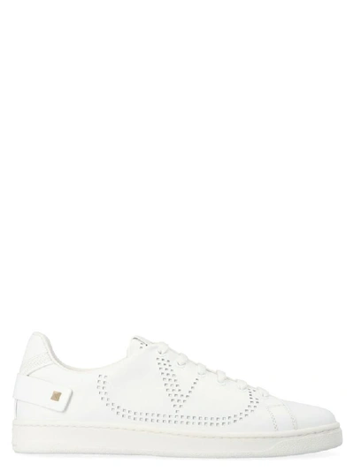 Shop Valentino Garavani Go Logo Sneakers In White