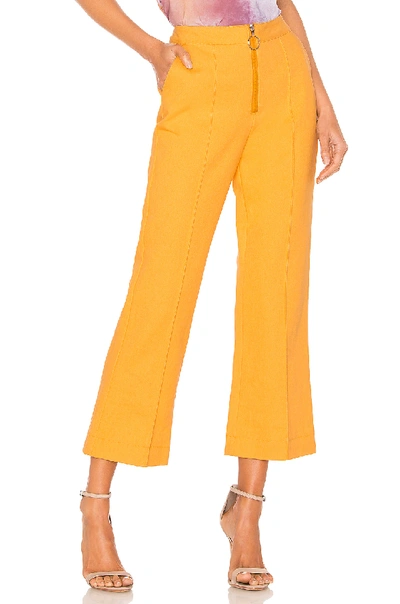 Shop Aéryne Aeryne Lydie Trousers In Yellow. In Mangue