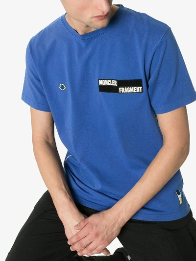 Blue 7 Moncler Fragment Double Logo T-shirt