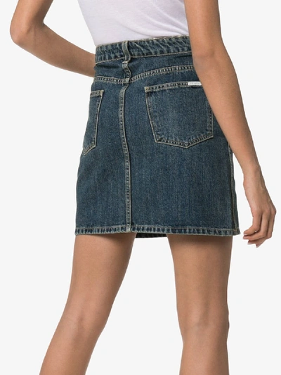 Shop Eve Denim Tallulah High-waisted Denim Mini Skirt In Blue