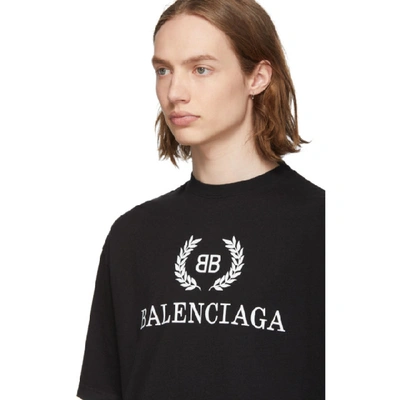 Shop Balenciaga Black Bb T-shirt In 1000 Black