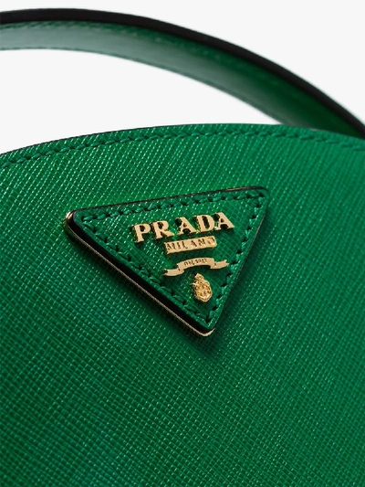 Shop Prada 'brique' Schultertasche In Green