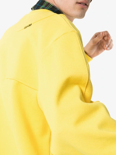 Shop Ader Error Basic Sweatshirt With Small Logo In Yellow