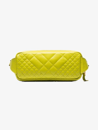 Shop Versace Gesteppte Gürteltasche Mit Medusa In Yellow