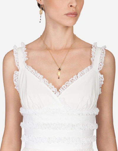 Shop Dolce & Gabbana Cotton Dress In White