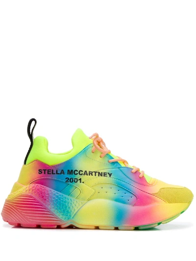 Shop Stella Mccartney Rainbow Eclypse Sneakers - Yellow