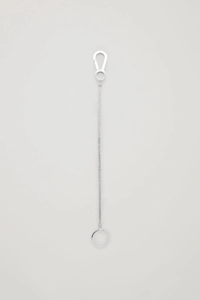Shop Cos Metal Keyring Chain With Hook In Silver