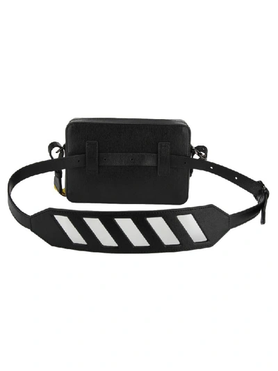 Shop Off-white Off White  Black And White Diag Leather Belt Bag