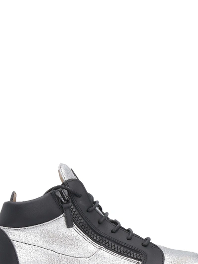 Shop Giuseppe Zanotti High-top Leather Sneakers In Black
