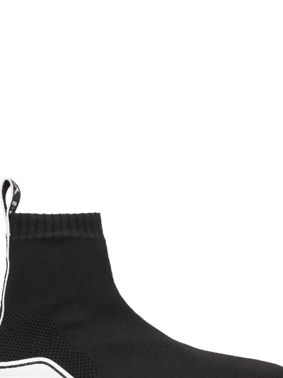 Shop Givenchy George V Knitted Sock-sneakers In Black