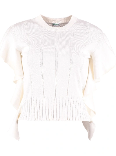 Shop Kenzo Knitted Top In White