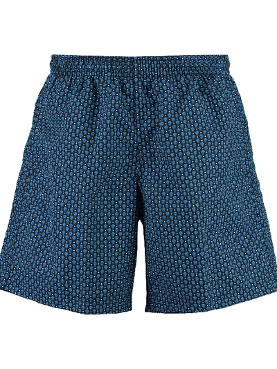 Shop Alexander Mcqueen Skull And Dots Print Swim Shorts In Black