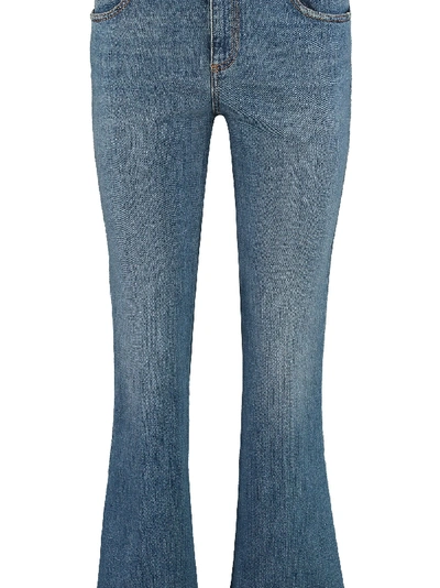 Shop Stella Mccartney Flared Cropped Jeans In Denim