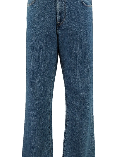 Shop Burberry 5 Pocket Relaxed-fit Jeans In Denim
