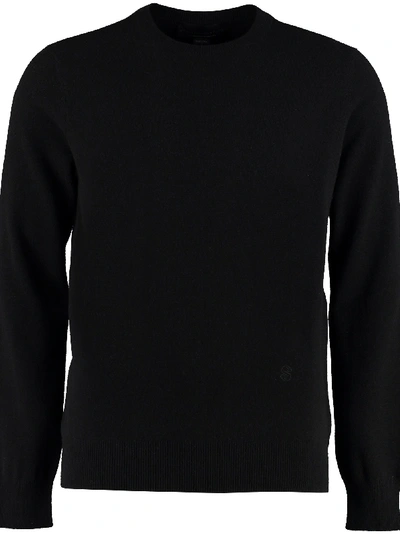 Shop Stella Mccartney Crew-neck Cashmere Sweater In Black