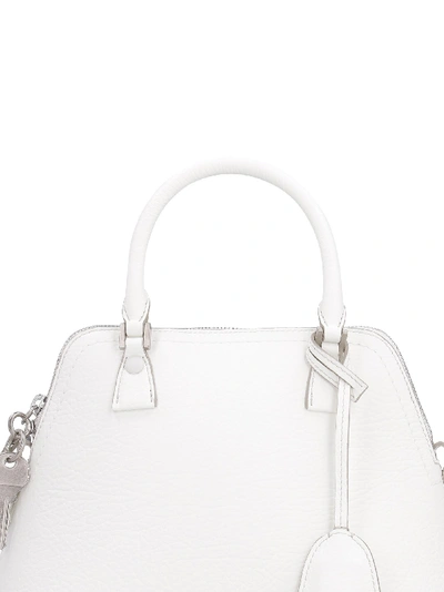Shop Maison Margiela 5ac Leather Handbag In White